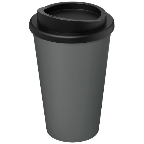 Gobelet isolant recyclé publicitaire 350 ml Americano® Gris et Noir